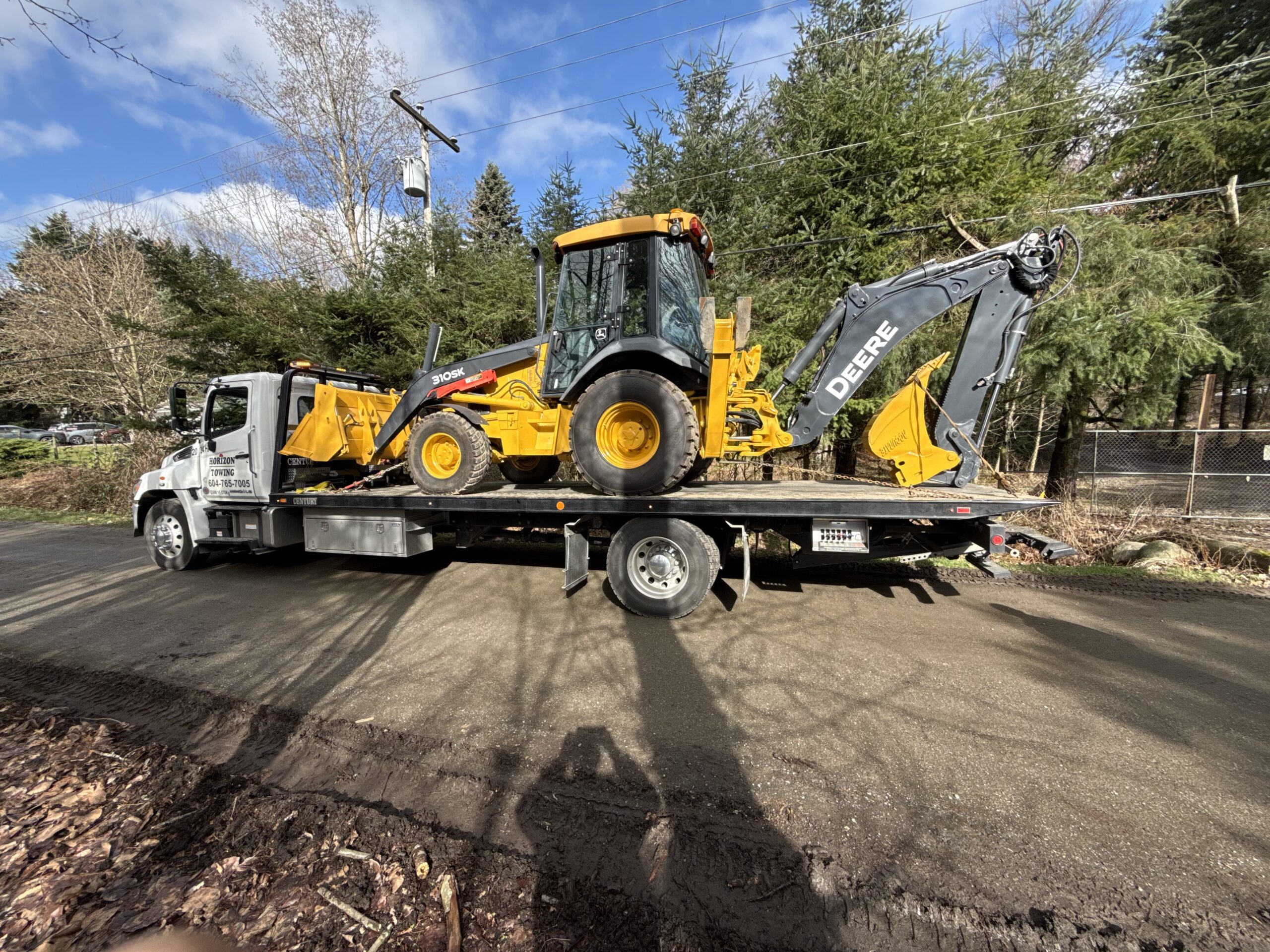 Scrap John Deere backhoe loader removal