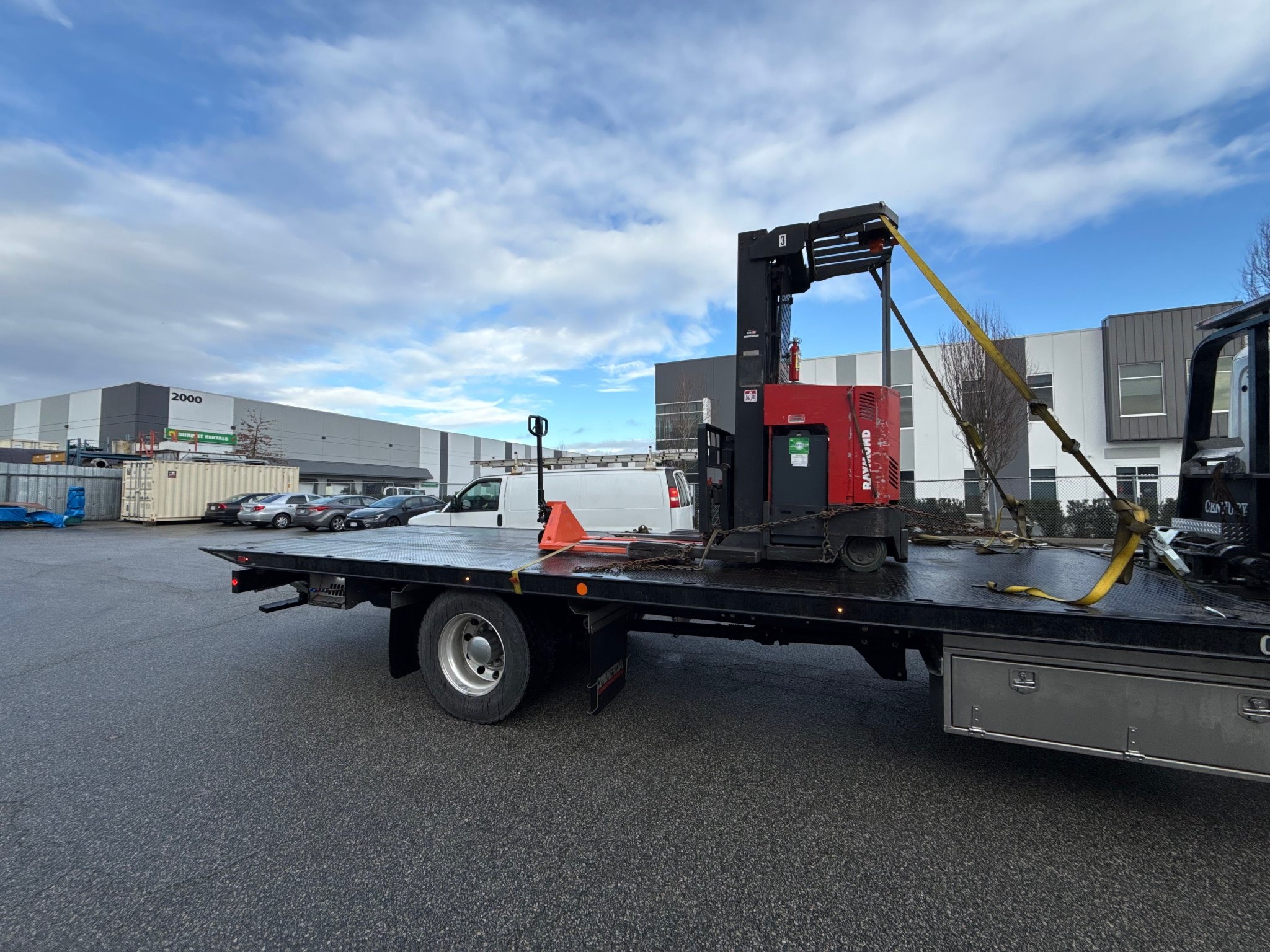 Reach truck forklift removal Surrey Langley